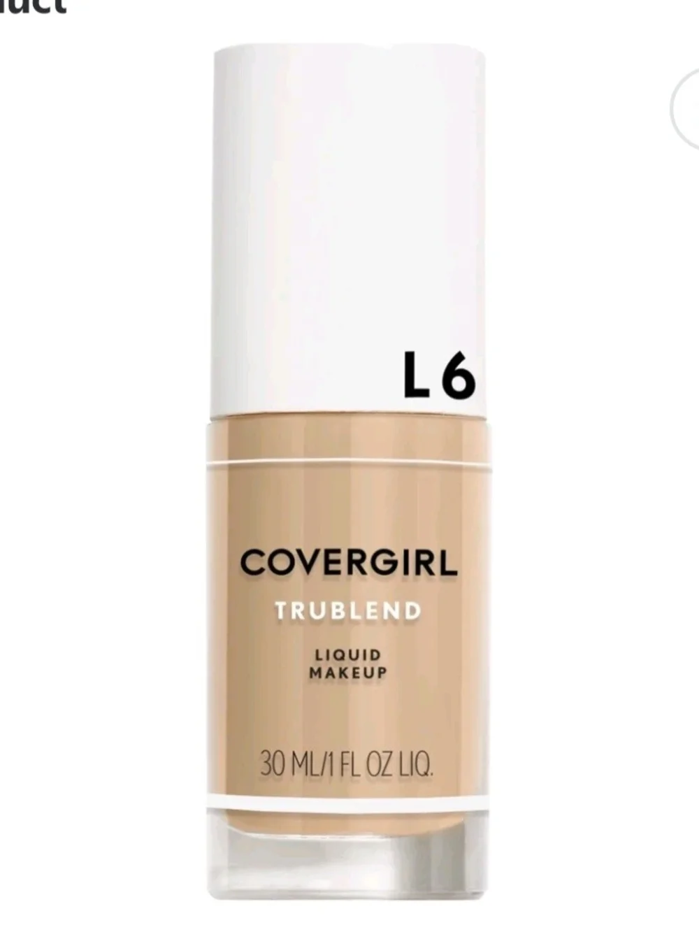 COVERGIRL TruBlend Oil-free Liquid Foundation, L-6 Buff Beige 1 fl oz NEW SEALED